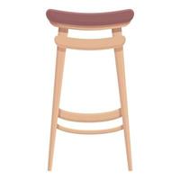 Old wood chair icon cartoon vector. Bar stool vector