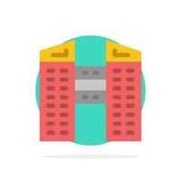 Buildings City Construction Abstract Circle Background Flat color Icon vector
