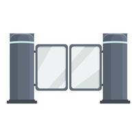 Smart gate icon, cartoon and flat style vector