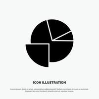 Analytics Chart Pie Graph solid Glyph Icon vector