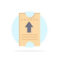 Ticket Pass Hotel Arrow Abstract Circle Background Flat color Icon vector