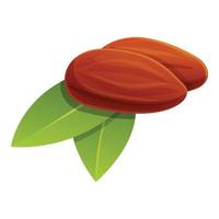 Jojoba herb seed icon, cartoon style vector