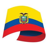 vector de dibujos animados de icono tricolor de ecuador. cultura de viaje