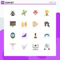 Set of 16 Modern UI Icons Symbols Signs for logo genuine flower concept nature Editable Pack of Creative Vector Design Elements