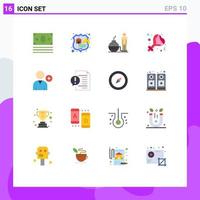 16 Thematic Vector Flat Colors and Editable Symbols of new celebrate business women gender Editable Pack of Creative Vector Design Elements