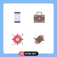 4 Thematic Vector Flat Icons and Editable Symbols of phone engine huawei medici optimization Editable Vector Design Elements