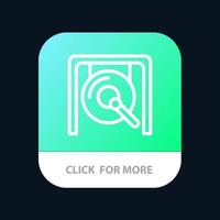 Gong Music China Chinese Mobile App Button Android and IOS Line Version vector