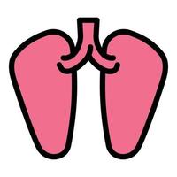 vector de contorno de icono de pulmones humanos. donante de órganos