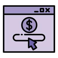 Internet banking icon outline vector. Money payment vector