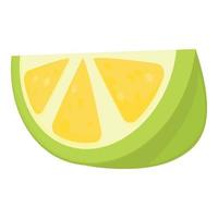 vector de dibujos animados de icono de rodaja de limón. alcohol tequilero