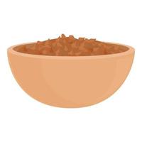 Bowl grain icon cartoon vector. Cereal plant vector