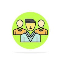 Staff Security Friend zone Gang Abstract Circle Background Flat color Icon vector