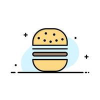 Burger Fast food Fast Food Business Logo Template Flat Color vector