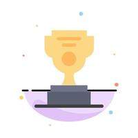 Job Worker Award Cup Abstract Flat Color Icon Template vector