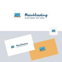 Online shopping vector logotype with business card template Elegant corporate identity Vector