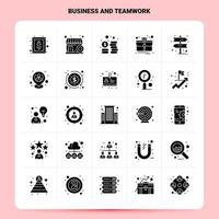 Solid 25 Business And Teamwork Icon set Vector Glyph Style Design Black Icons Set Web and Mobile Business ideas design Vector Illustration