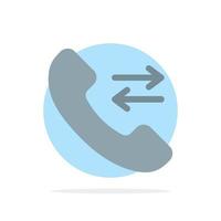 Answer Call Contact us Abstract Circle Background Flat color Icon vector