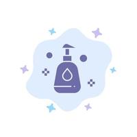 Cleaning Spray Clean Blue Icon on Abstract Cloud Background vector