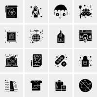 16 iconos de negocios universales vector ilustración de icono creativo para usar en proyectos relacionados con la web y dispositivos móviles