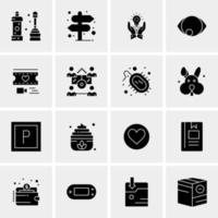 16 iconos de negocios universales vector ilustración de icono creativo para usar en proyectos relacionados con la web y dispositivos móviles