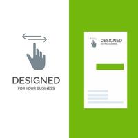 Finger Gestures Hand Left Right Grey Logo Design and Business Card Template vector