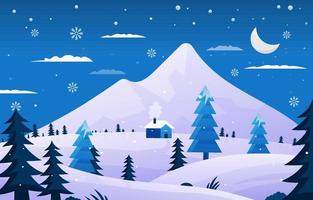 Winter Nature Landscape vector