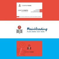 Beautiful Key Logo and business card vertical Design Vector