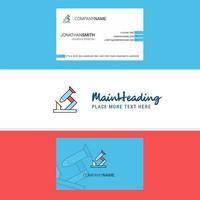 Beautiful Microscope Logo and business card vertical Design Vector