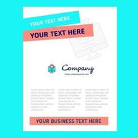 Computer setting Title Page Design for Company profile annual report presentations leaflet Brochure Vector Background