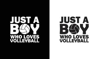 diseño de camiseta de cita de voleibol, tipografía vector