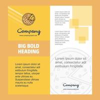 Pizza Company Brochure Title Page Design Company profile annual report presentations leaflet Vector Background