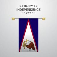 fondo de bandera colgante del día de la independencia de samoa americana vector