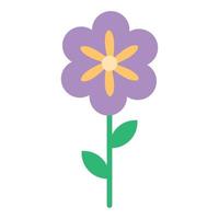 Simple purple flower design vector