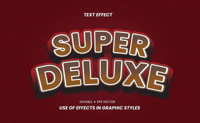 Super Deluxe colorful 3D text effect stickers