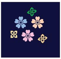 beautiful simple floral design vector