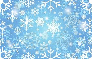 Beautiful Snowflakes Seamless Pattern vector