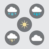 un conjunto de iconos de nubes vector