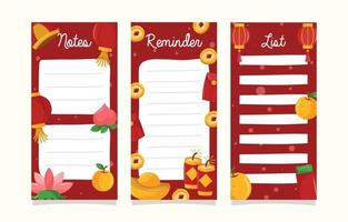 Chinese New Year Journal Pages Collection vector