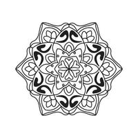 concepto de diseño en blanco y negro de fondo de paquete de mandala vector