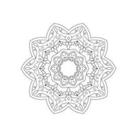 Mandala black and white coloring book vector