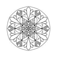 concepto de diseño en blanco y negro de fondo de paquete de mandala vector