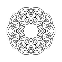 Mandala background black and white design concept vector
