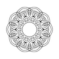 concepto de diseño en blanco y negro de fondo de mandala vector