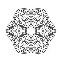 concepto de diseño en blanco y negro de fondo de paquete de mandala vector