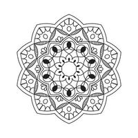Mandala background black and white design concept vector