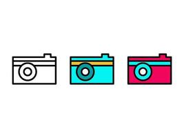 Camera illustration graphic design with interpreter suitable as icon or other design needs vector