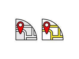 map icon graphic design with pin point suitable as a complement to the design vector