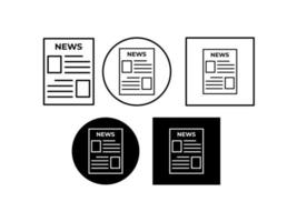 newspaper icon graphic design with several suitable options to complete the design vector