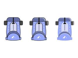 el diseño gráfico de la bolsa de montaña es adecuado para complementar cualquier diseño temático de senderismo o naturaleza vector