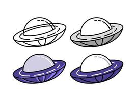 UFO graphic design with several colors, suitable for use as a logo or design complement vector